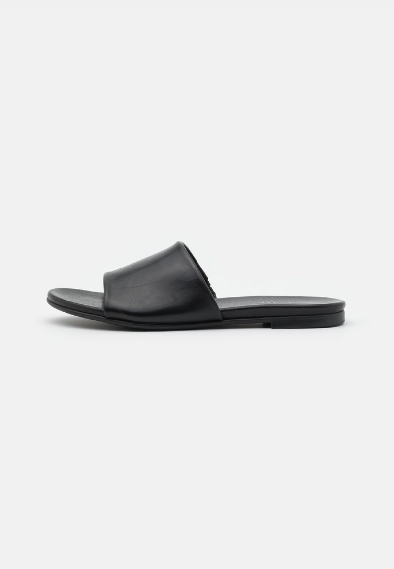 Anna Field Promo Leather Mules Dam Svarta | SE-XUWRDB053