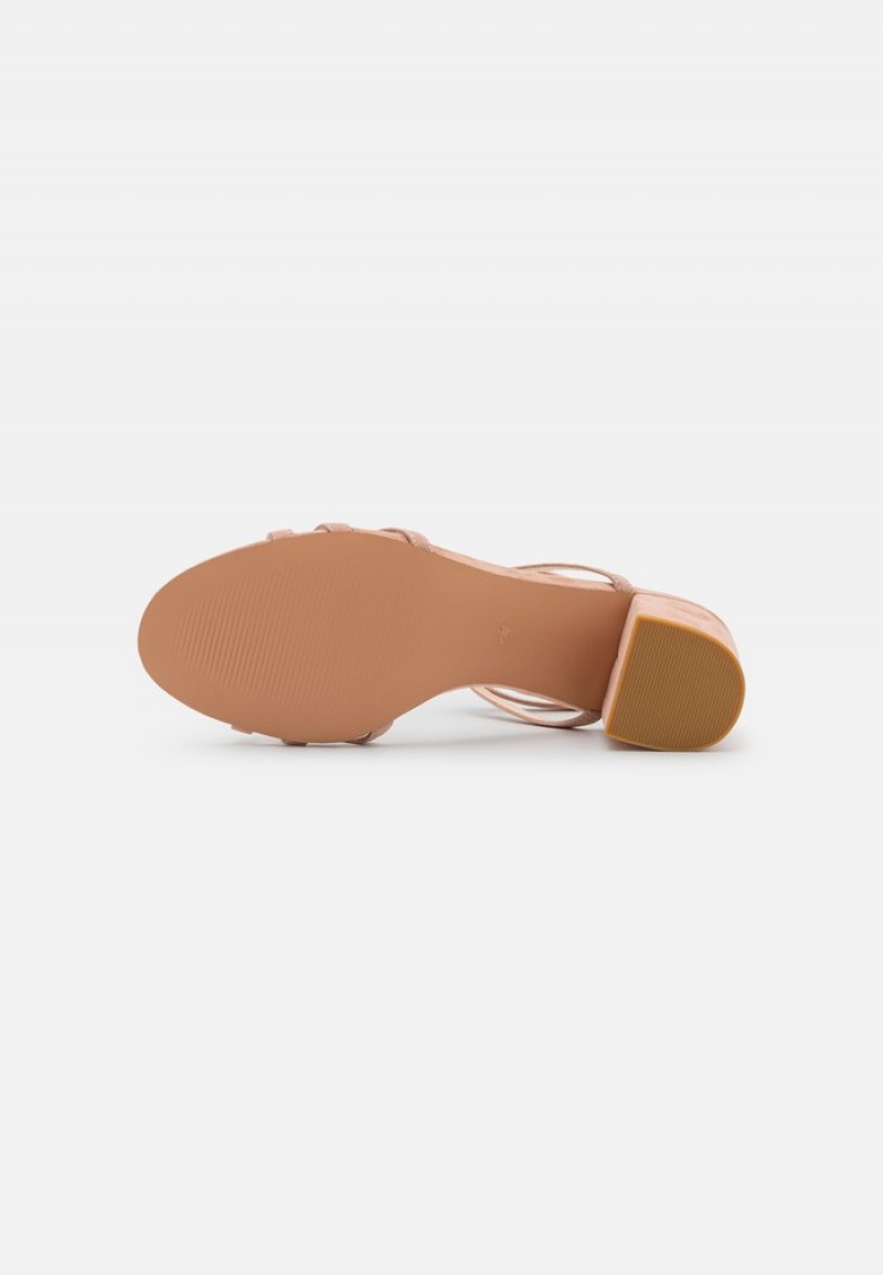 Anna Field Promo Leather Sandaler Dam Beige | SE-PWFYVT230