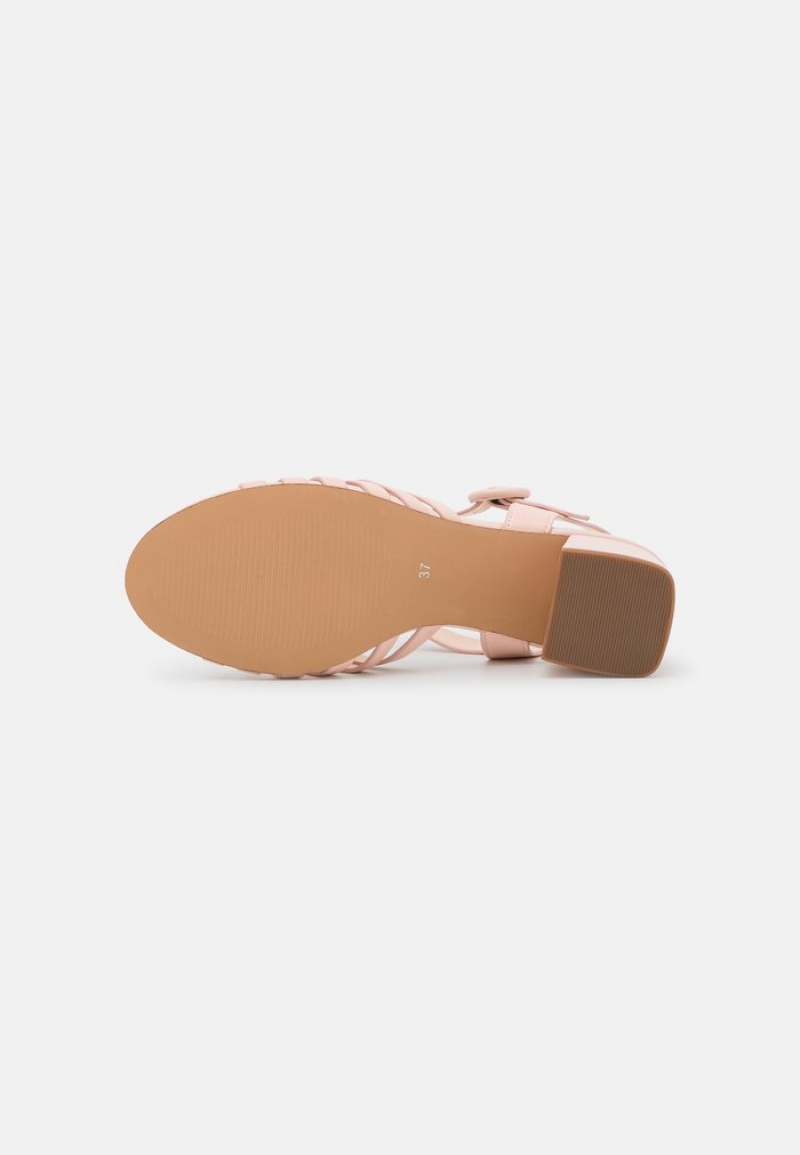 Anna Field Promo Leather Sandaler Dam Ljusrosa | SE-VSNCDR495