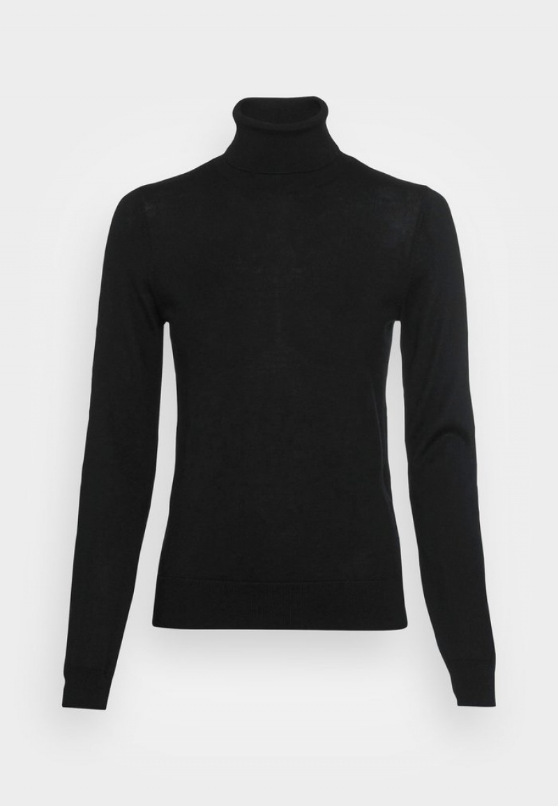 Anna Field Promo Merino Ull Turtleneck Jumper Pullover Dam Svarta | SE-GTWEXJ546