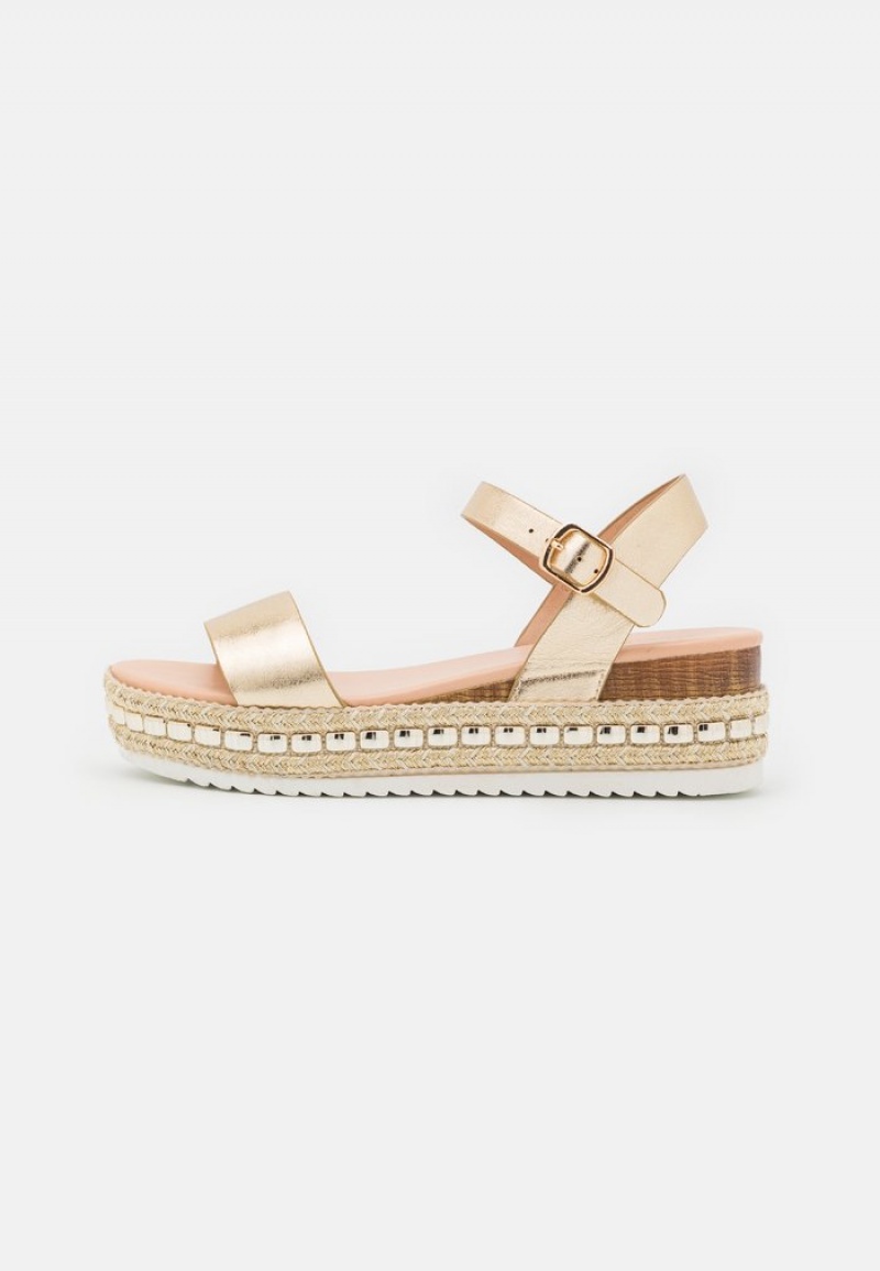 Anna Field Promo Platform Sandaler Dam Guld | SE-HYRWOX649