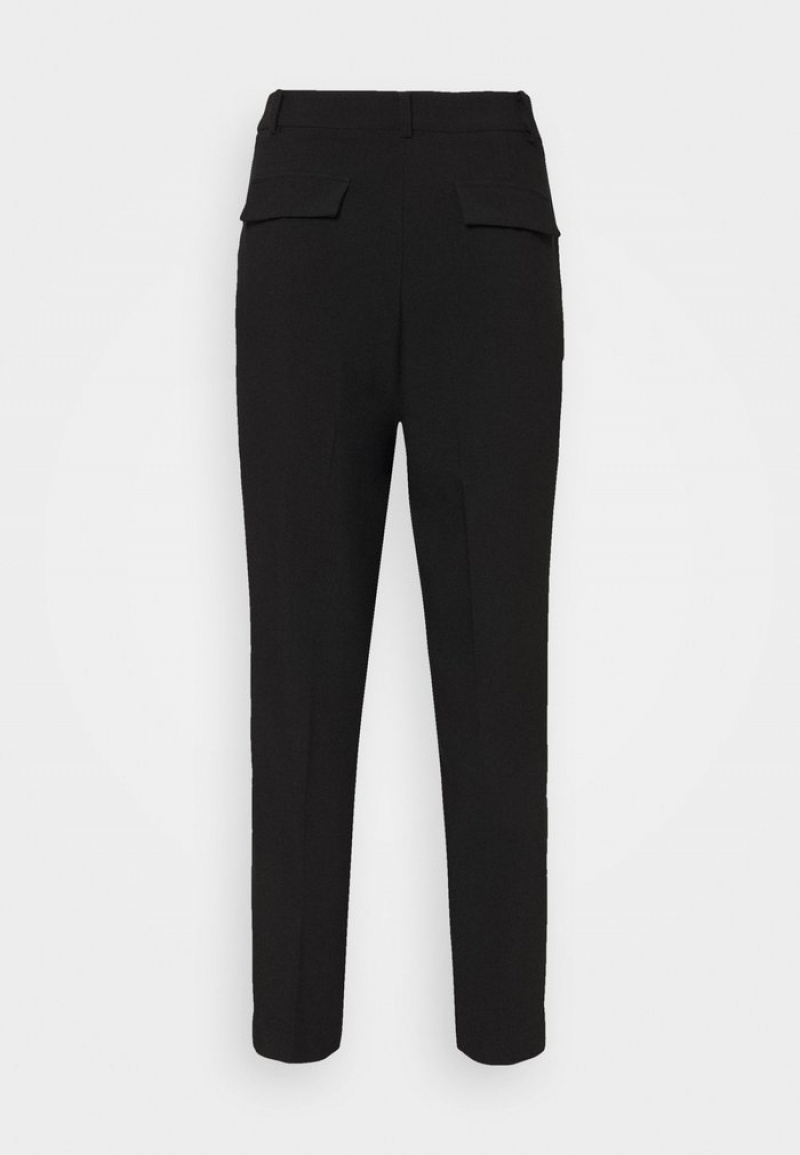 Anna Field Top 10 Basic Bussiness Pants With Pintucks Långbyxor Dam Svarta | SE-LUIEGP287