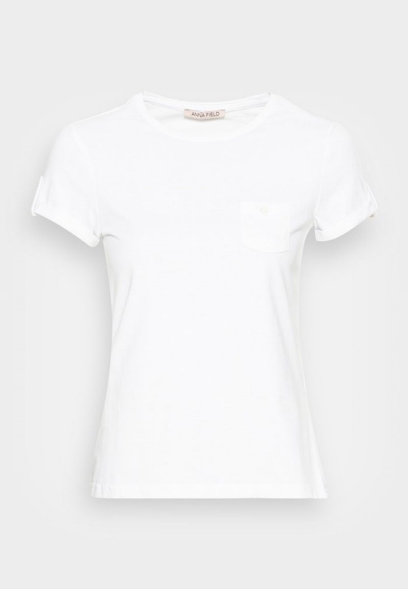 Anna Field Top 10 Basic T-Shirt Dam Vita | SE-IOEZNH137