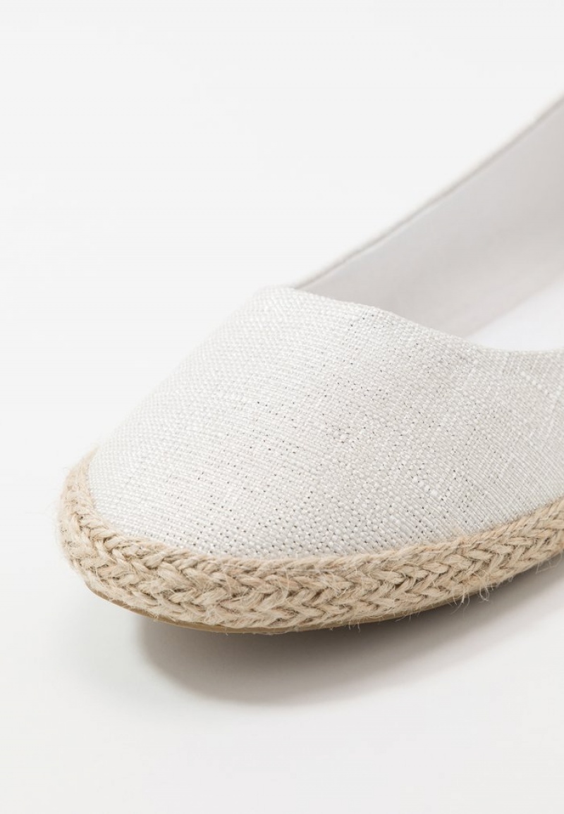 Anna Field Top 10 Espadrilles Ballerina Dam Silver | SE-VHJSWU725