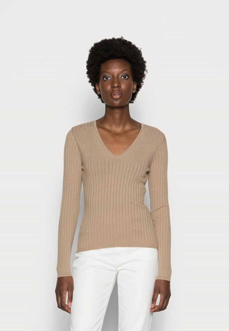 Anna Field Top 10 Jumper Pullover Dam Bruna | SE-HVZBNM451