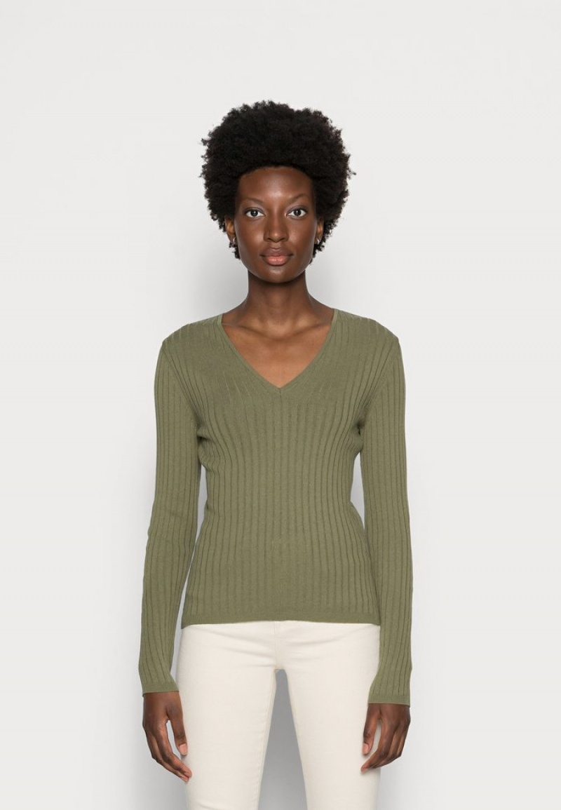 Anna Field Top 10 Jumper Pullover Dam Khaki | SE-ZXIEBL436