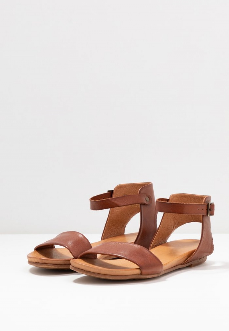 Anna Field Top 10 Leather Sandaler Dam Bruna | SE-SPTEHX125