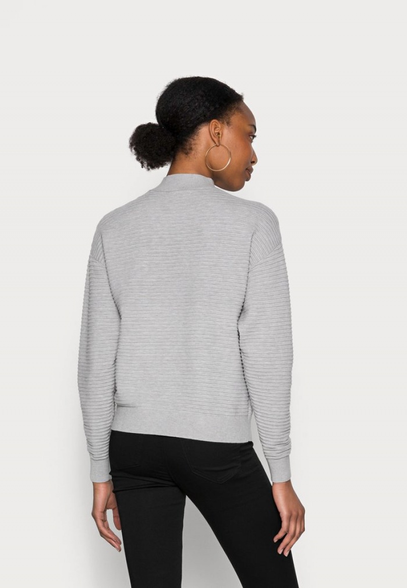 Anna Field Top 10 Ottoman Jumper Pullover Dam Ljusgrå | SE-MXEHWZ259