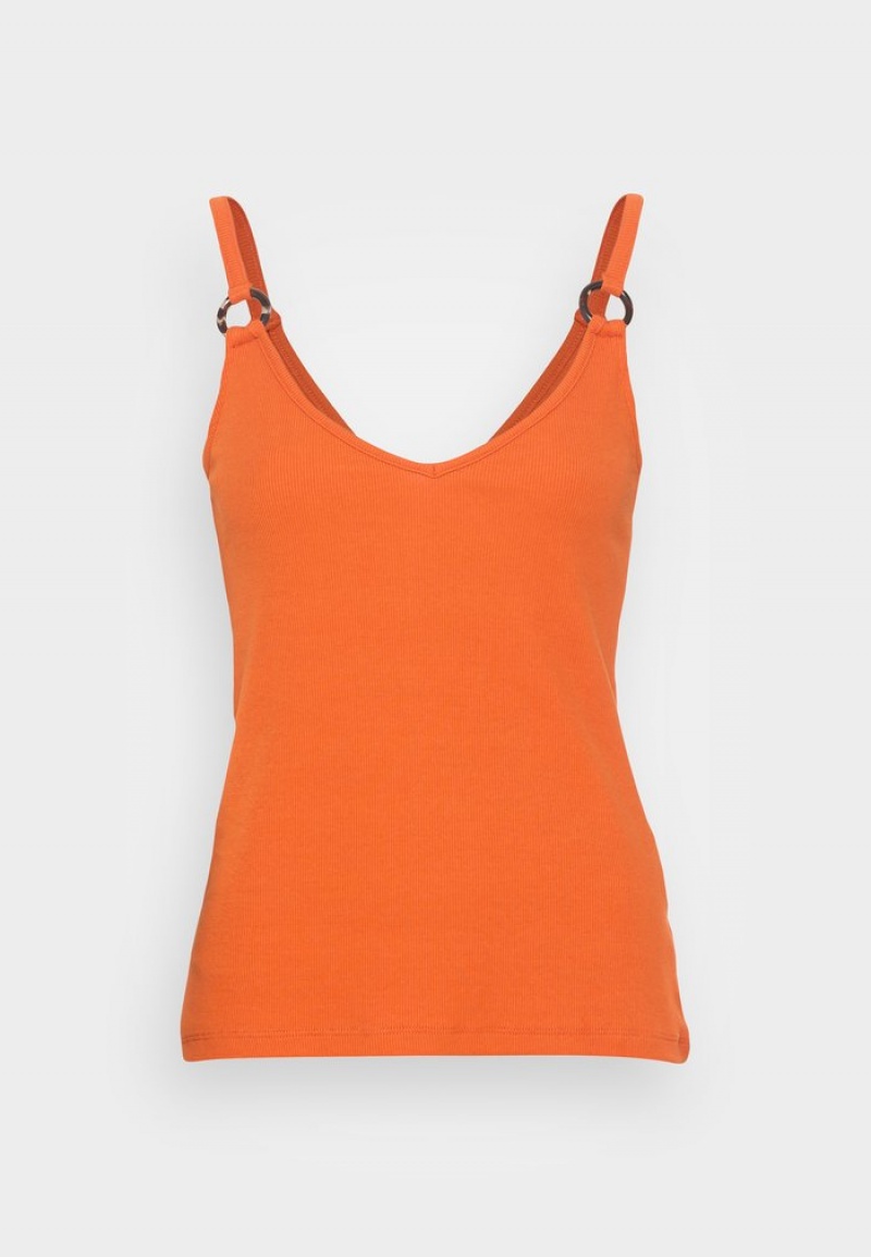 Anna Field Top 10 Top T-Shirt Dam Orange | SE-WAIYBS182