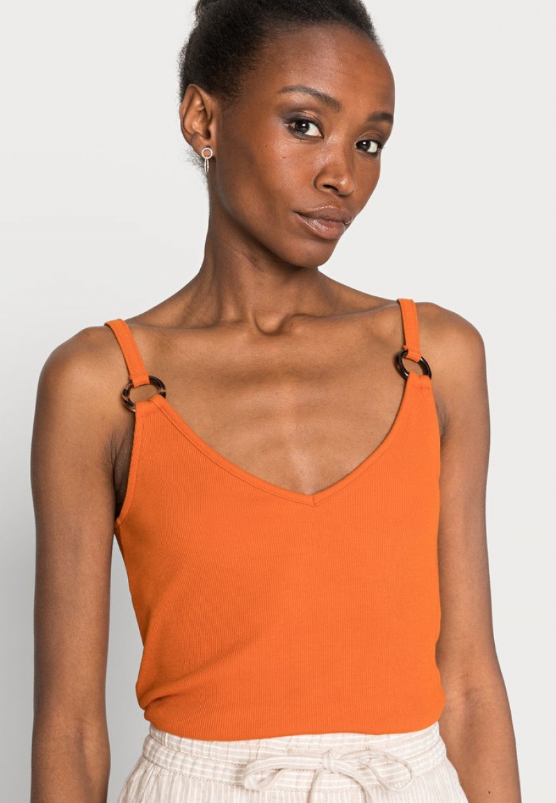 Anna Field Top 10 Top T-Shirt Dam Orange | SE-WAIYBS182