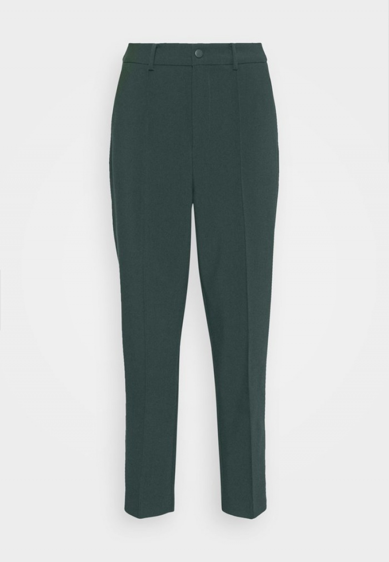 Anna Field Wholesale Basic Bussiness Pants With Pintucks Långbyxor Dam Mörkgröna | SE-RHBXFE865