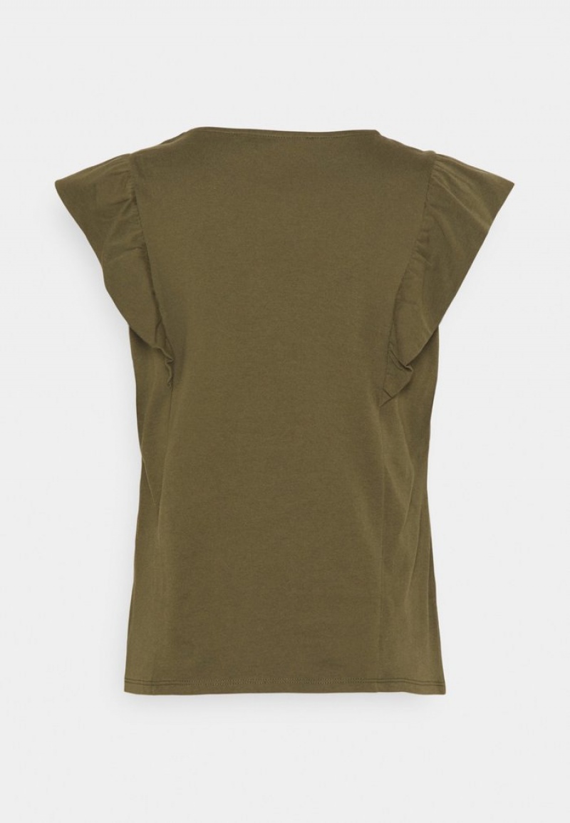 Anna Field Wholesale Basic T-Shirt Dam Khaki | SE-UMALYC109