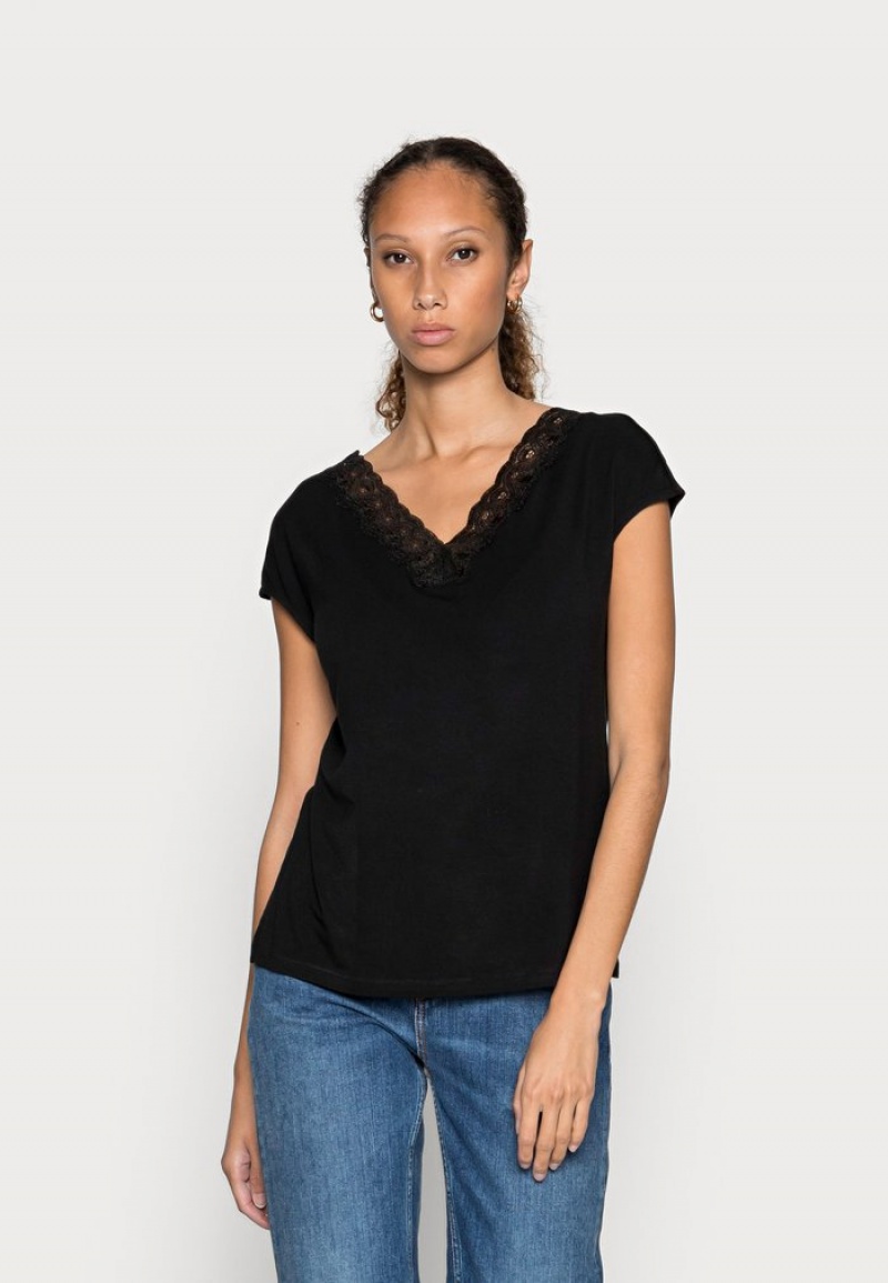 Anna Field Wholesale Basic T-Shirt Dam Svarta | SE-XHDKLJ792