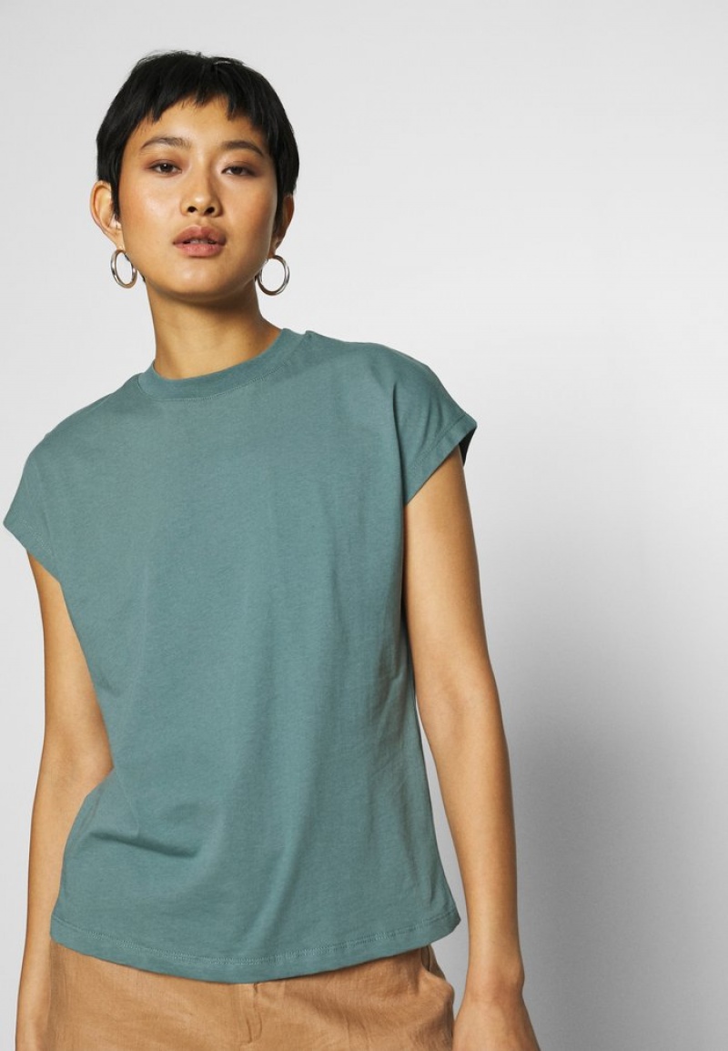 Anna Field Wholesale Basic T-Shirt Dam Turkos | SE-EMWIDB473