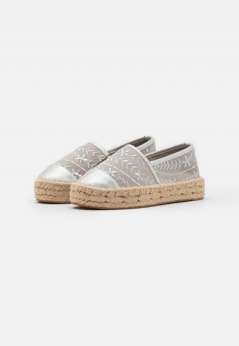 Anna Field Wholesale Espadrilles Låga Skor Dam Silver | SE-UAYKJC589