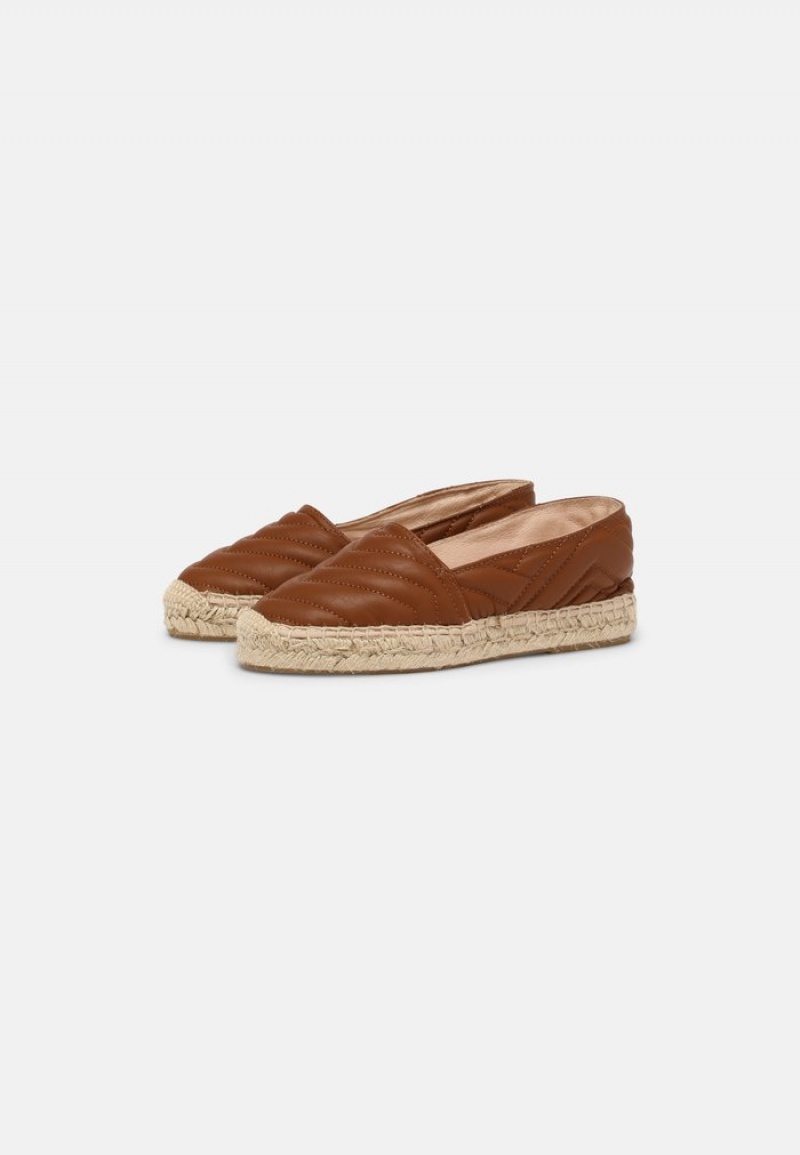 Anna Field Wholesale Leather Espadrilles Låga Skor Dam Bruna | SE-KNTFHR021