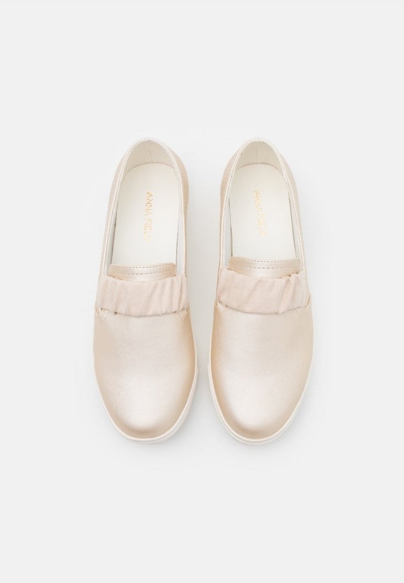 Anna Field Wholesale Slip-Ons Låga Skor Dam Guld | SE-HIBJDO821